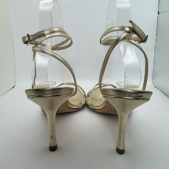 Jimmy Choo Gold Wrap-Around Strap Heels size 38.5 - Picture 7 of 10